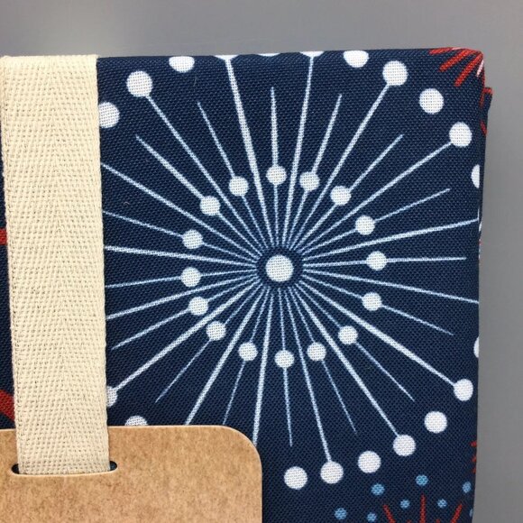 Williamstown 4th of July Fireworks Tablecloth 60x84 Easy Care Blue Red White - Picture 5 of 9